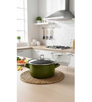 Milano Premium 22 cm Zeytin Yeşili Kızartma Tenceresi – 4,5 L