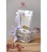 Kutulu Kadife Yasin ve Tesbih Seti 1 Adet- Beyaz