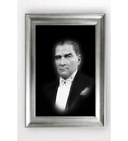 Gümüş Çerçeveli Atatürk Tablo a842