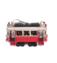 Dekoratif Metal Taksim Tramvay Orta Boy Vintage Biblo Hediyelik (Siyah)