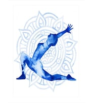 Yoga Yapan Kadın Dekoratif ahşap Tablo