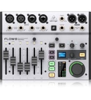 Behringer FLOW8 Bluetooth Ses ve Uygulama Kontrollü 8 Girişli Dijital Mikser, 60 mm Kanal Fader, 2 FX İşlemci ve USB/Ses Arayüzü