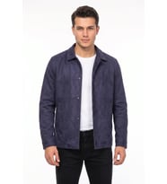 Erkek Siyah Regular Fit Mevsimlik Süet Spor Mont BGL-ST05436