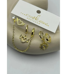 Vip 6'lı Gold Küpe - 25-vip172