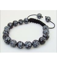Kartanesi Obsidyen Örme Bileklik 8 mm