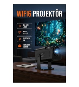 HCS350pro Android 11 LED Projektör – WiFi6, Bluetooth 5.4, Full HD 1080P