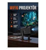HCS350pro Android 11 LED Projektör – WiFi6, Bluetooth 5.4, Full HD 1080P