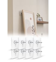 8'li Şeffaf Yapışkanlı Vidalı Çok Amaçlı Duvar Askısı Düzenleyici Askılık 6x6 cm