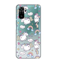 Xiaomi Redmi Note 10 / Note 10S Uyumlu Unicorn Tasarımlı Şeffaf Telefon Kılıfı