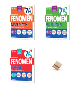 Fenomen 7. Sınıf Maarif A Serisi Matematik Fen Bilimleri ve Türkçe 3lü Set Soru Bankası + Telefon Standı
