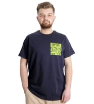 Mode XL Büyük Beden Erkek T-shirt OUTSIDE 23106 Lacivert