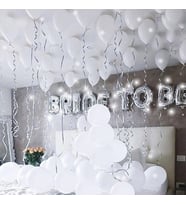 Beyaz Gümüş Renkli Bride To Be Partisi Süsleme