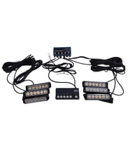 7 fonksiyonlu çakar lamba 12-30v 6 led 6 adet kırmızı*mavi*beyaz set / LAPA550