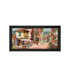 Manzara Temalı Kanvas Tablo 50 x 70 cm Siyah Çerçeve