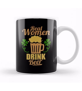Cute & Funny Real   Drink Beer Drinking Kupa Bardak Porselen
