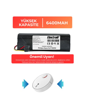 Philips Homerun 7000 Serisi Aqua Xu7100/02 Uyumlu Robot Süpürge Bataryası Yüksek Kapasite 6400mah