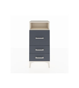 Arges Komodin Tek Raflı 3 Çekmeceli 44x30x96 Aytaşı-Antrasit
