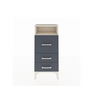 Arges Komodin Tek Raflı 3 Çekmeceli 44x30x96 Aytaşı-Antrasit