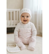 0-3 AY GAYE KIZ BEBEK RENKLİ ÇİÇEK NAKIŞLI %100 PAMUK 5Lİ SET (Pembe)