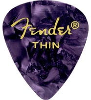 Fender 1980351776 Premium Celluloid 351 Shape Thin Gitar Penası (Purple Moto) Mor İnci Desen Şık Görünüm ve Rahat Tutuş (12'li)