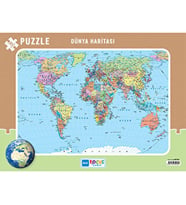 Blue Fus 72 Parça Dünya Haritası Puzzle