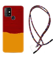 INFINIX Hot 8 9 10 11S Hot 10 Play 10T Kılıf Boyun Asklı Rasta Silikon Sarı Kırmızı Boya 1708