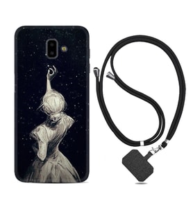 Samsung J6 Plus J7 Prime J7 Pro M20 Kılıf Boyun Askılı Silikon Star Woman 1332