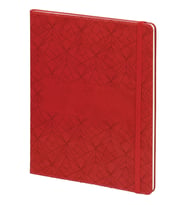 Kişiye Özel İsim veya Logolu Yazılı Desenli Termo Deri Defter - Büyük Boy (19.5x25) Kareli Tasarım