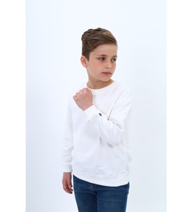 Toontoy Erkek Çocuk Baskılı Sweatshirt (Ekru)