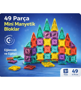 49 Parça Mini Boy Manyetik Bloklar 49 Parça Mini Magnetic Set