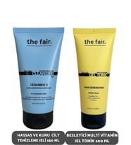 the fair Hassas ve Kuru Cilt Temizleme Jeli 150 ml ve Besleyici Multi Vitamin Jel Tonik 100 ml