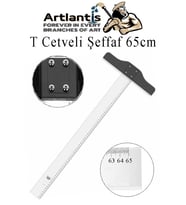 T Cetveli Şeffaf 65 cm 1 Adet Plastik Mika T Cetveli Çizim Cetveli Mimarlık Mühendislik Öğrenci Tasarım Cetveli