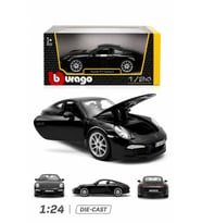 1:24 Porsche 911 Carrera S Siyah Diecast Model Araba