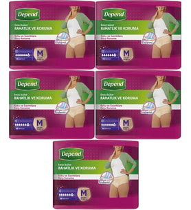 Depend Emici Külot Hasta Bezi Medium - Orta Kadın 50 Adet (5PK*10)