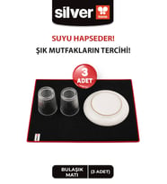 3 Adet 40x50 cm Ultra Emici Kalın Bulaşık Altlığı Kurulama Matı Büyük Boy Koku Yapmaz
