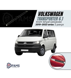 VW T6.1 TRANSPORTER 2019-2023 Arası Sinyal Çerçevesi 2 Parça Paslanmaz Çelik