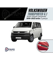 VW T6.1 TRANSPORTER 2019-2023 Arası Sinyal Çerçevesi 2 Parça Paslanmaz Çelik