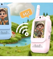 Vitrin Dolusu Çocuklar Için Görüntülü Walkie Talkie 480P Hd Video Konuşma  150M Mesafe  Usb-C Şarjlı  Ses Değiştirme Özellikli  2’li (Karışık)