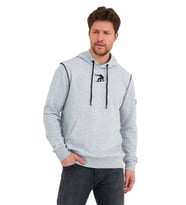 Snowboard Nakış Logo Baskılı Gri Sweatshirt (Gri)