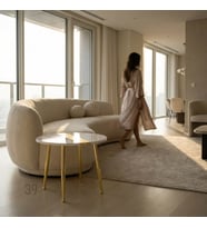 AURUM BLANC 60 cm Beyaz & Altın Modern Orta Sehpa – Gerçek Altın Varaklı – Yüksek Parlak Epoksi Tasarım, Modern Lüks Ev Dekoru (Beyaz - Gold)