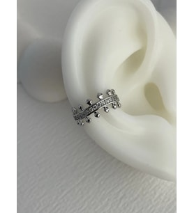 Özel Seri Zirkon Taş Çivi Detay Gümüş Earcuff