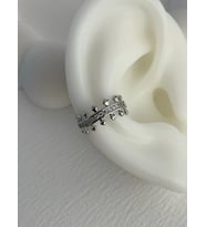 Özel Seri Zirkon Taş Çivi Detay Gümüş Earcuff
