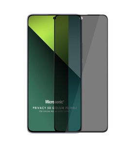 Microsonic Xiaomi Poco X6 5G Privacy 5D Gizlilik Filtreli Cam Ekran Koruyucu Siyah