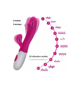Yeni Nesil Ultra Esnek G Noktası Ve Klitoris Uyarıcılı Tavşan Vibratör Pembe