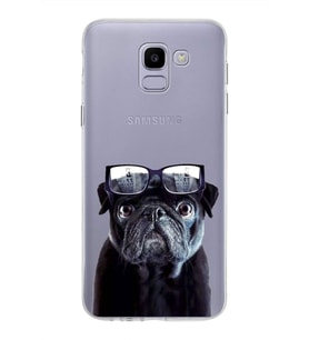 PrintiFy Samsung Galaxy J6 2018 ile Uyumlu 1mm Slim Fit Köpek 3 050f Baskılı Şeffaf  Kılıf