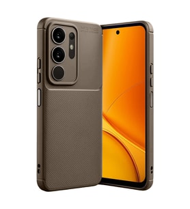 Vivo Y29 4g Auto Focus Karbon Kapak - Kahverengi