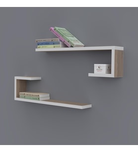 Kenzlife kitaplık kayra 015*060*20*2 crd duvar rafı