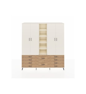 Hyperion Dolap 9 Raflı 10 Çekmeceli 2 Askılı 220x44x243 Aytaşı-Aytaşı/Çam