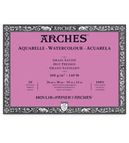 Arches Suluboya Blok Hot Press Natural White 300 gr 26x36 cm 20 Sayfa 