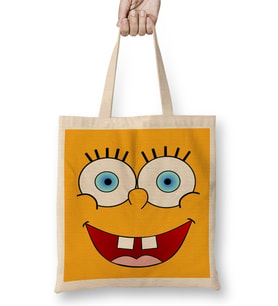 Süngerbob Spongebob Bez Çanta Uzun Saplı